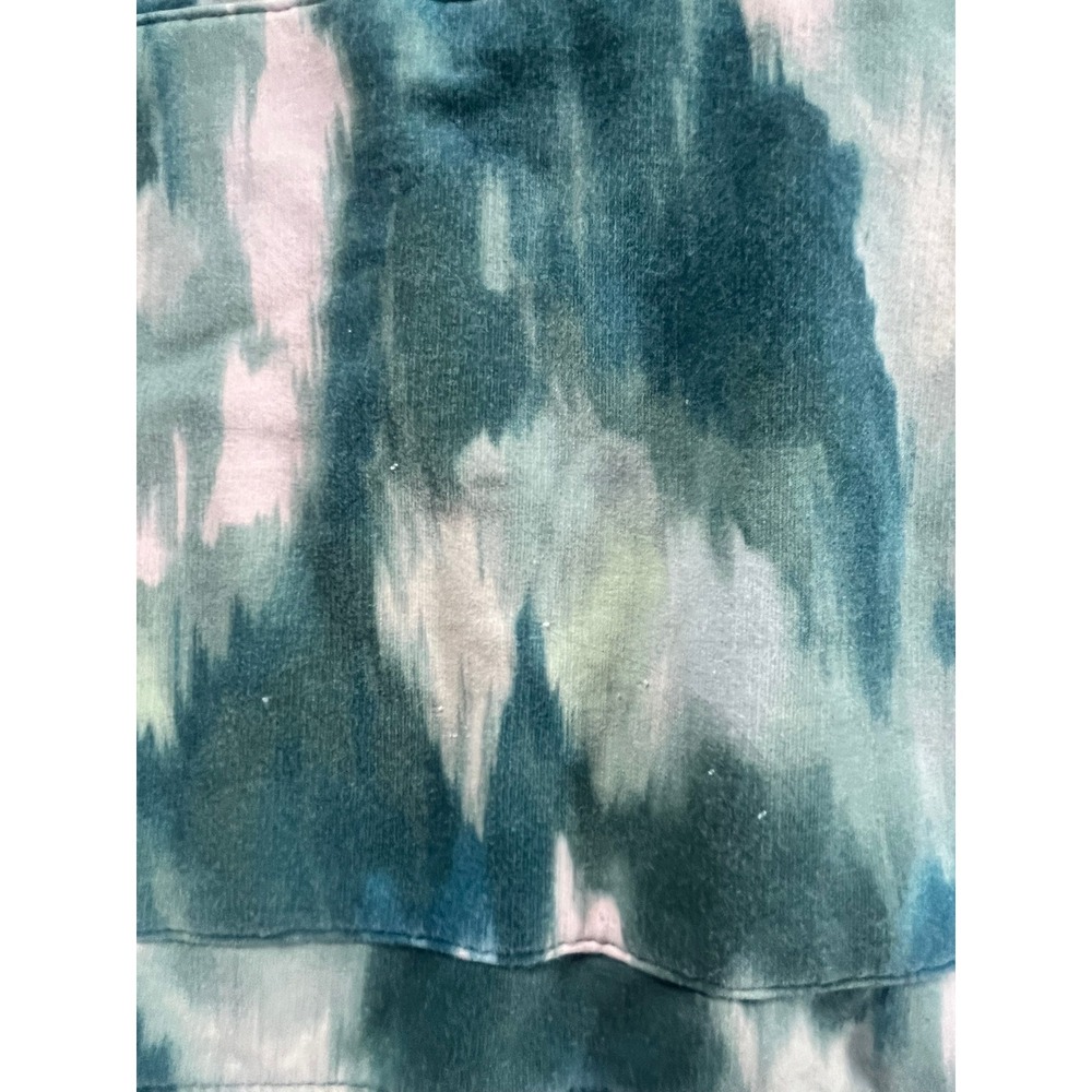 All in Motion Womens XL Tie Dye Hoodie Teal Green Abstract Fleece Pullover - Picture 4 of 6